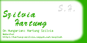 szilvia hartung business card